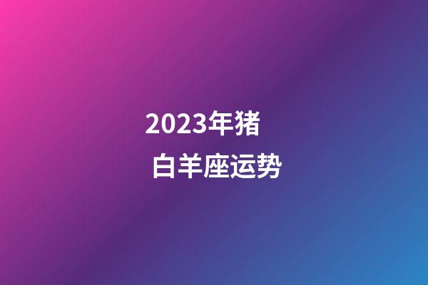 2023年猪 白羊座运势-第1张-星座运势-玄机派